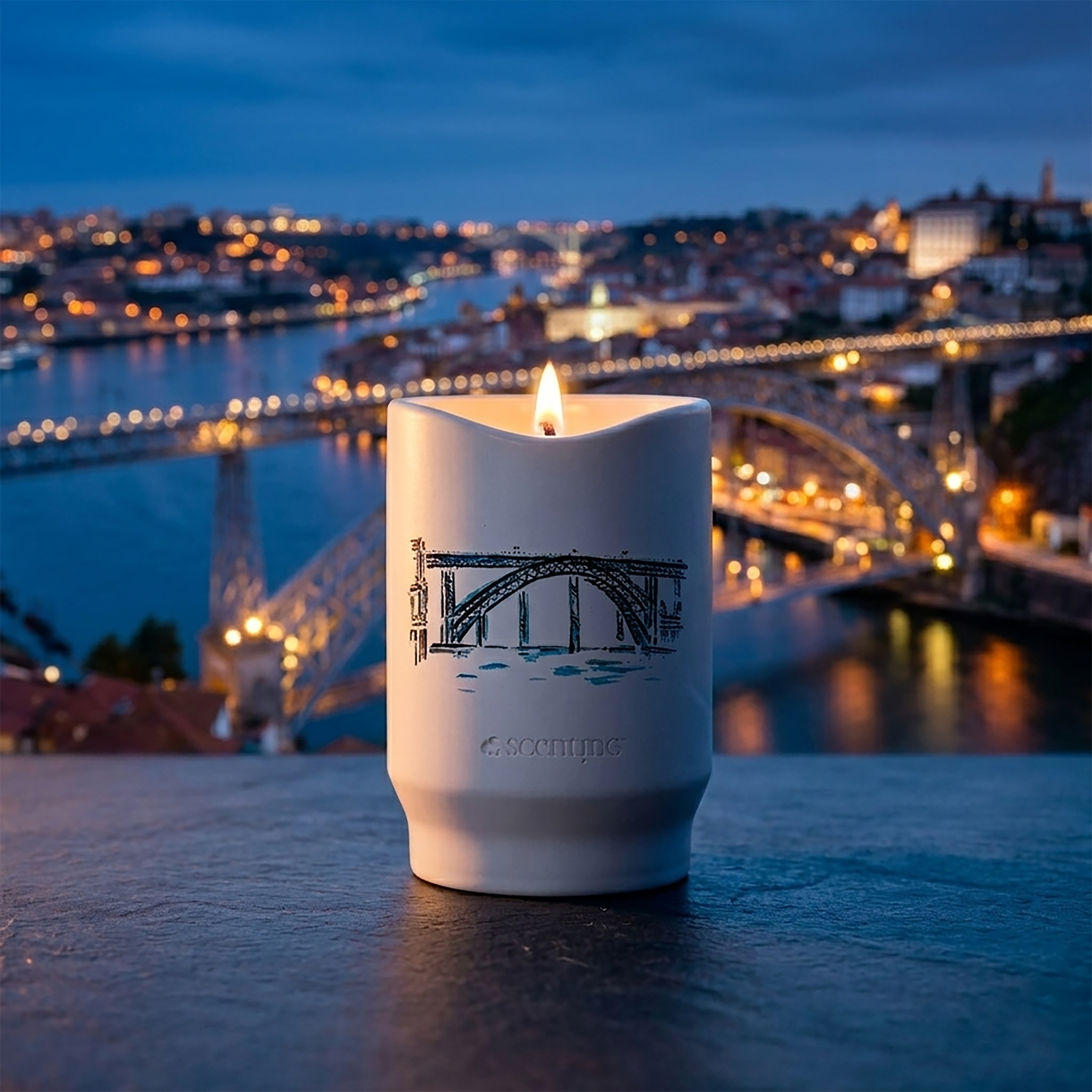 Luís I Bridge: Manjerico Scented Candle, 100g