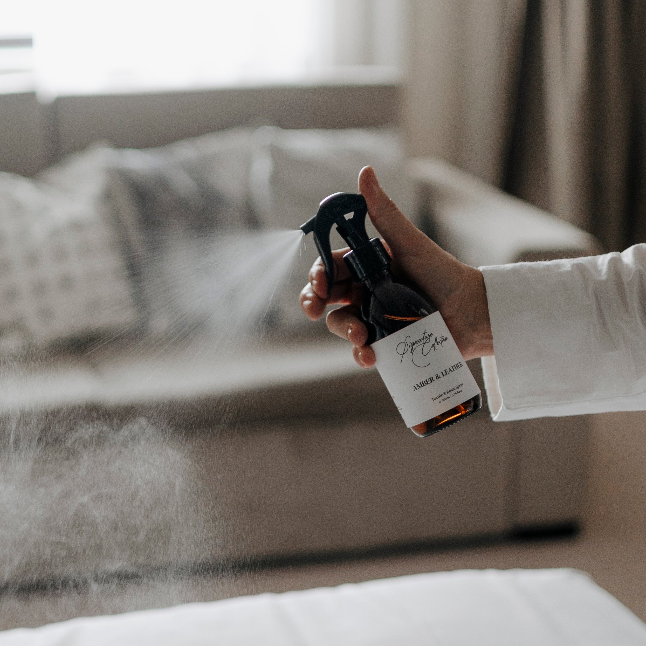 Amber & Leather Textile Spray, 200ml