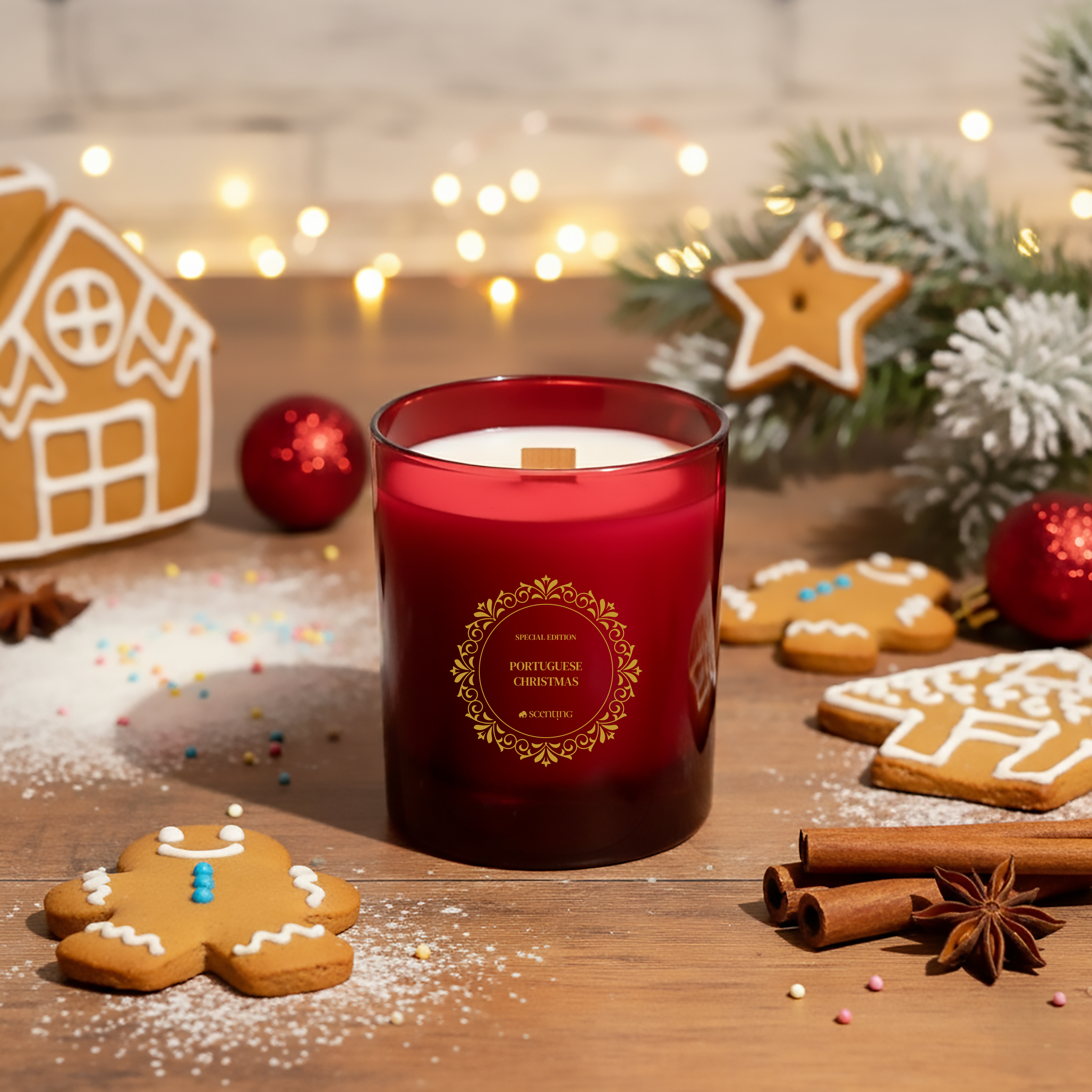 Gingerbread Christmas Scented Candle, 200gr
