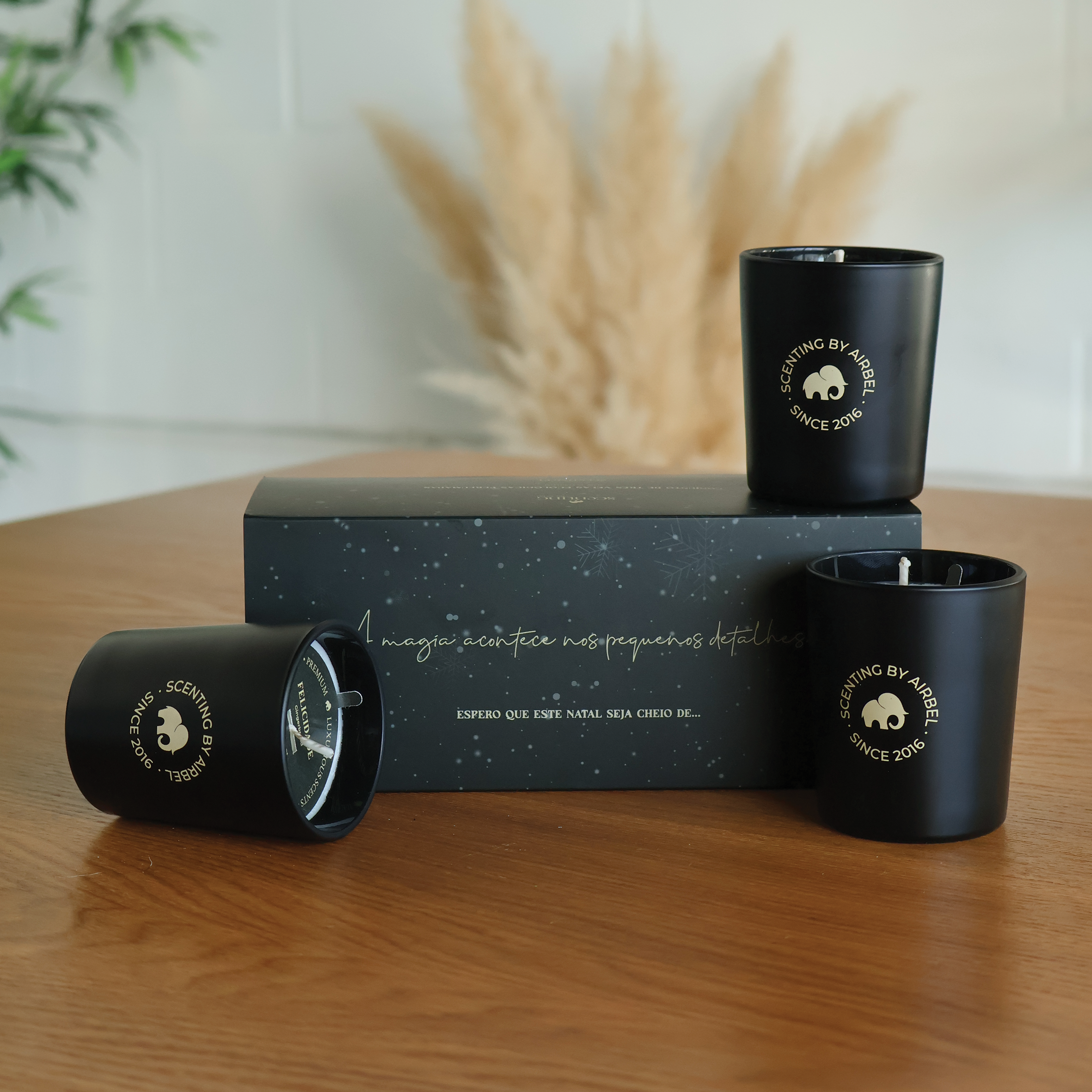 Christmas Scented Candle Set, 3*65gr