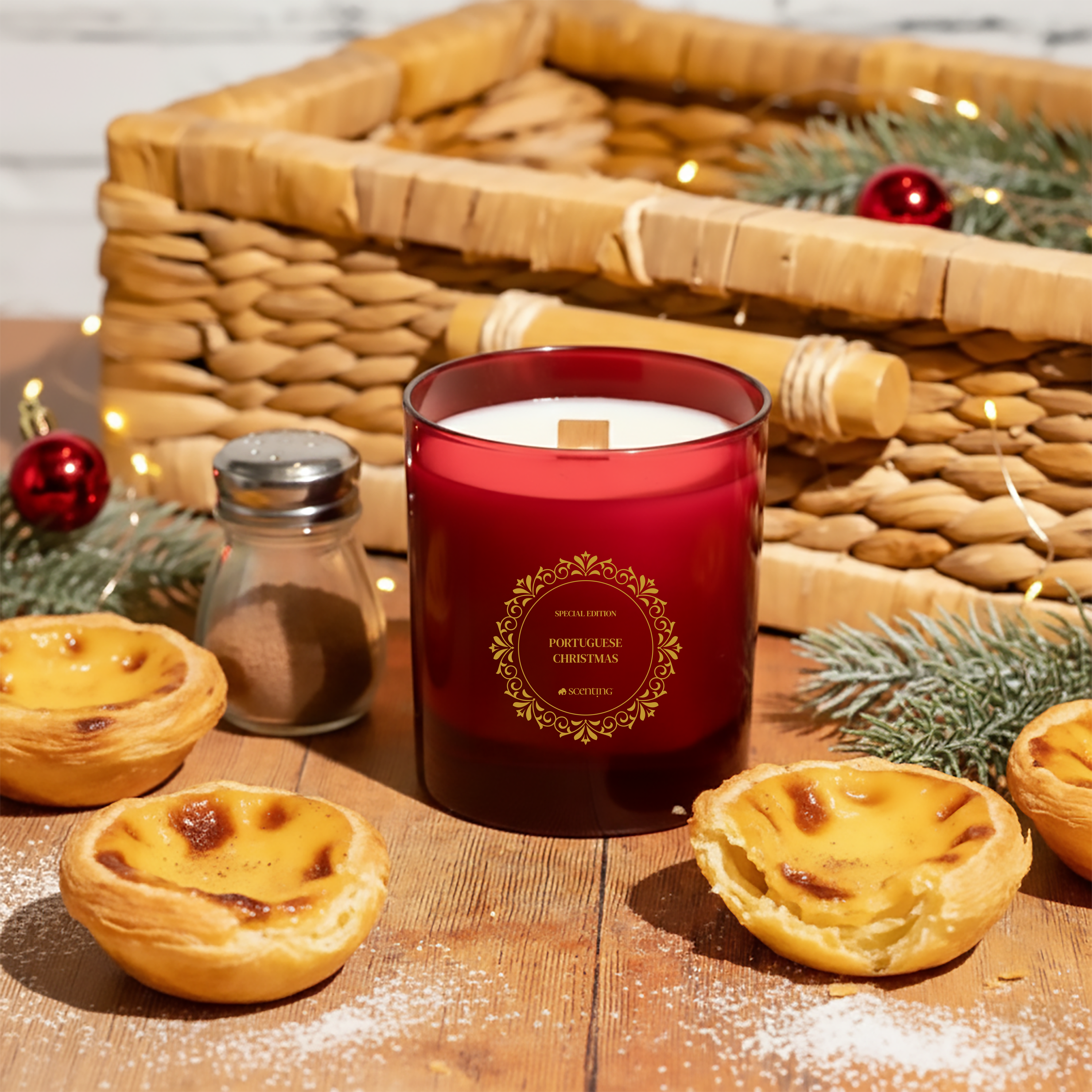 Pastel de Nata Christmas Scented Candle, 200gr