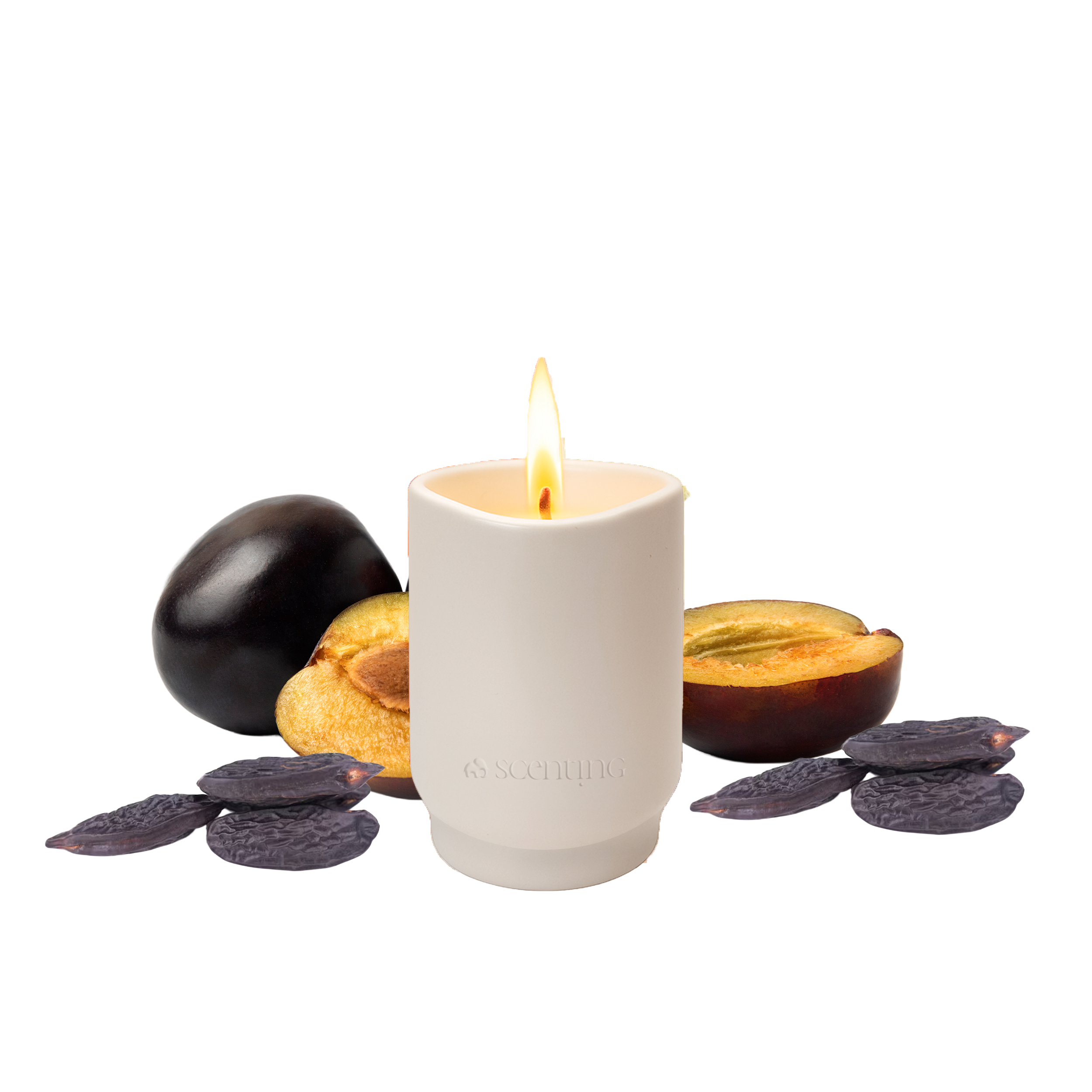 Plum & Tonka Bean Scented Candle, 100g