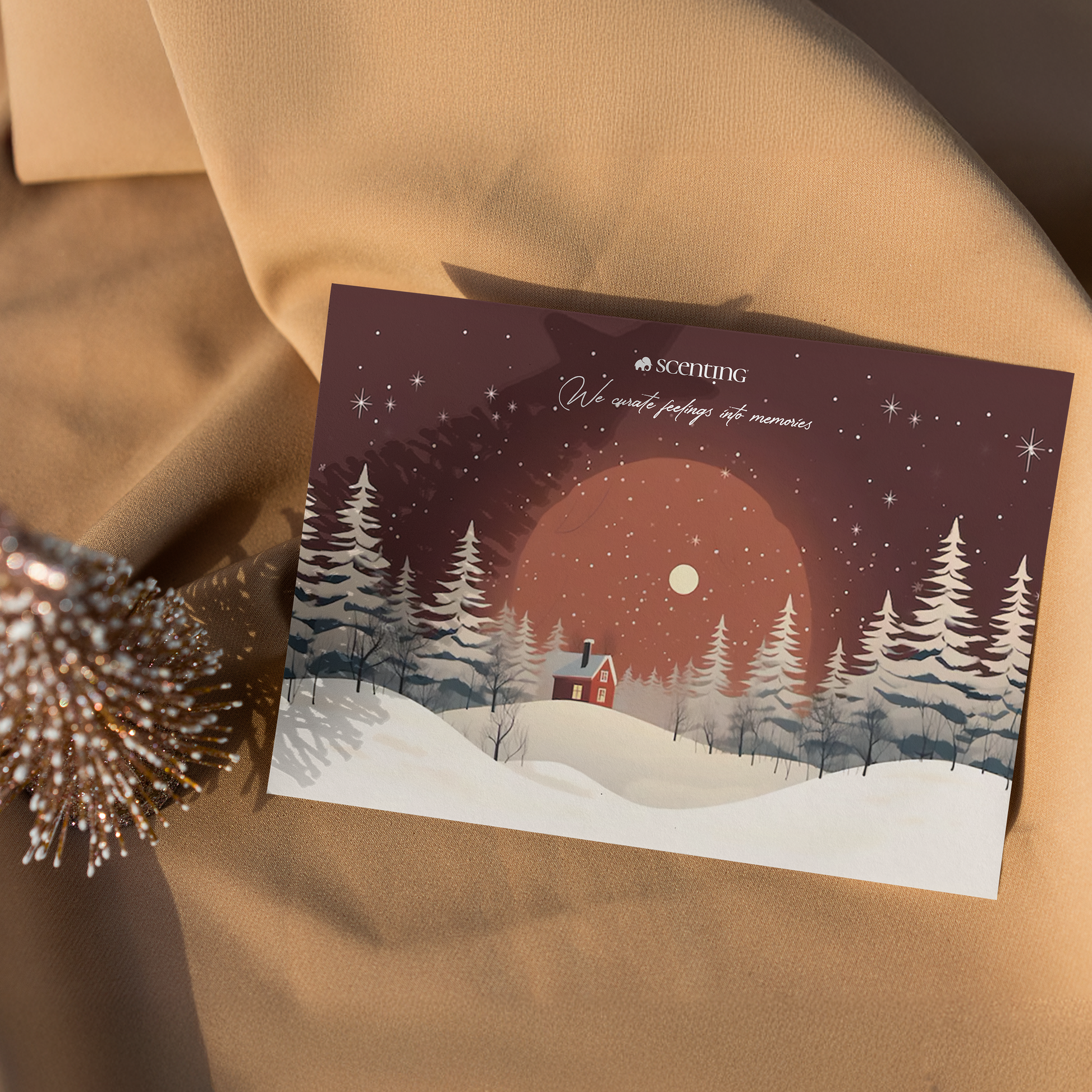 Christmas Landscape Postcard - Scenting