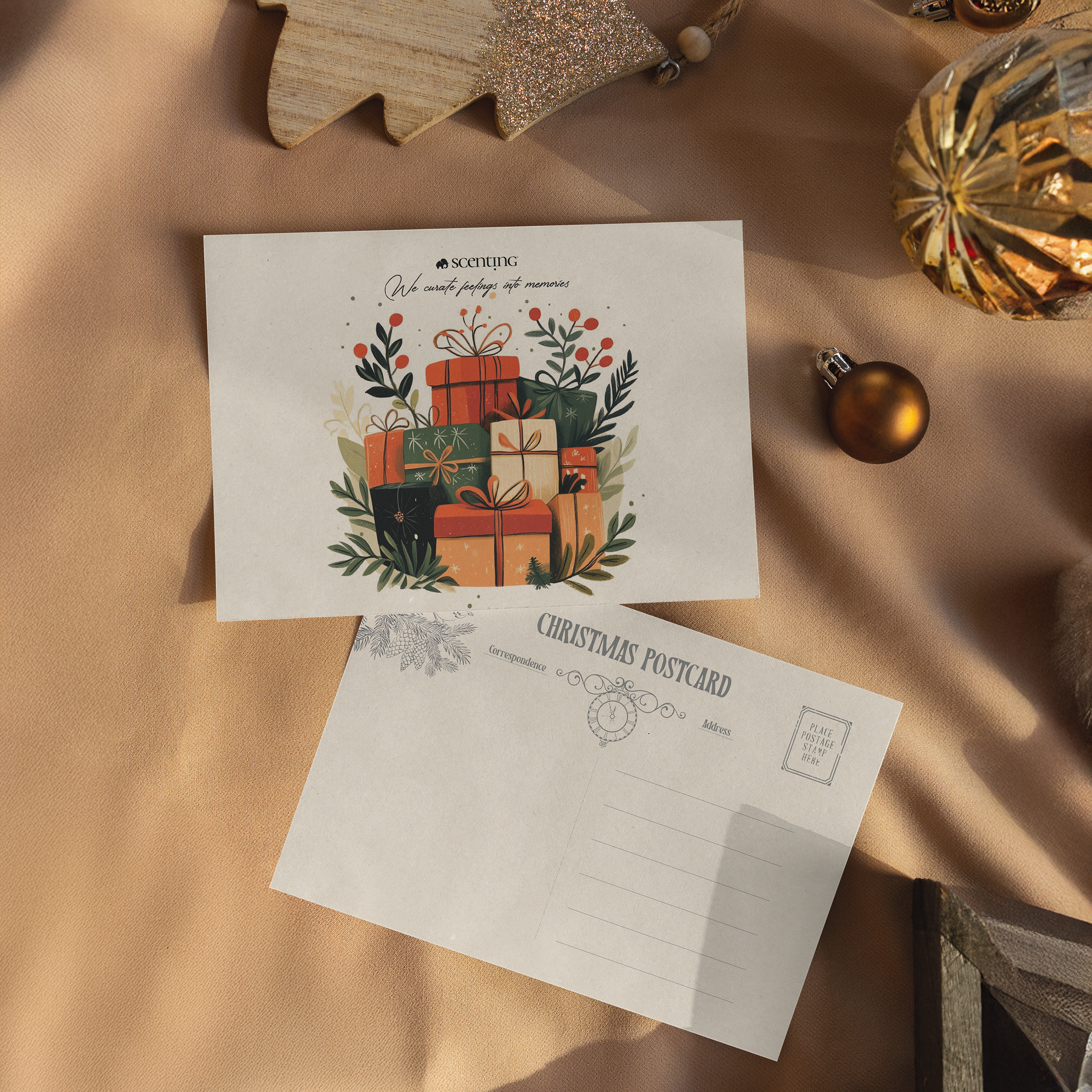Christmas Gifts Postcard - Scenting