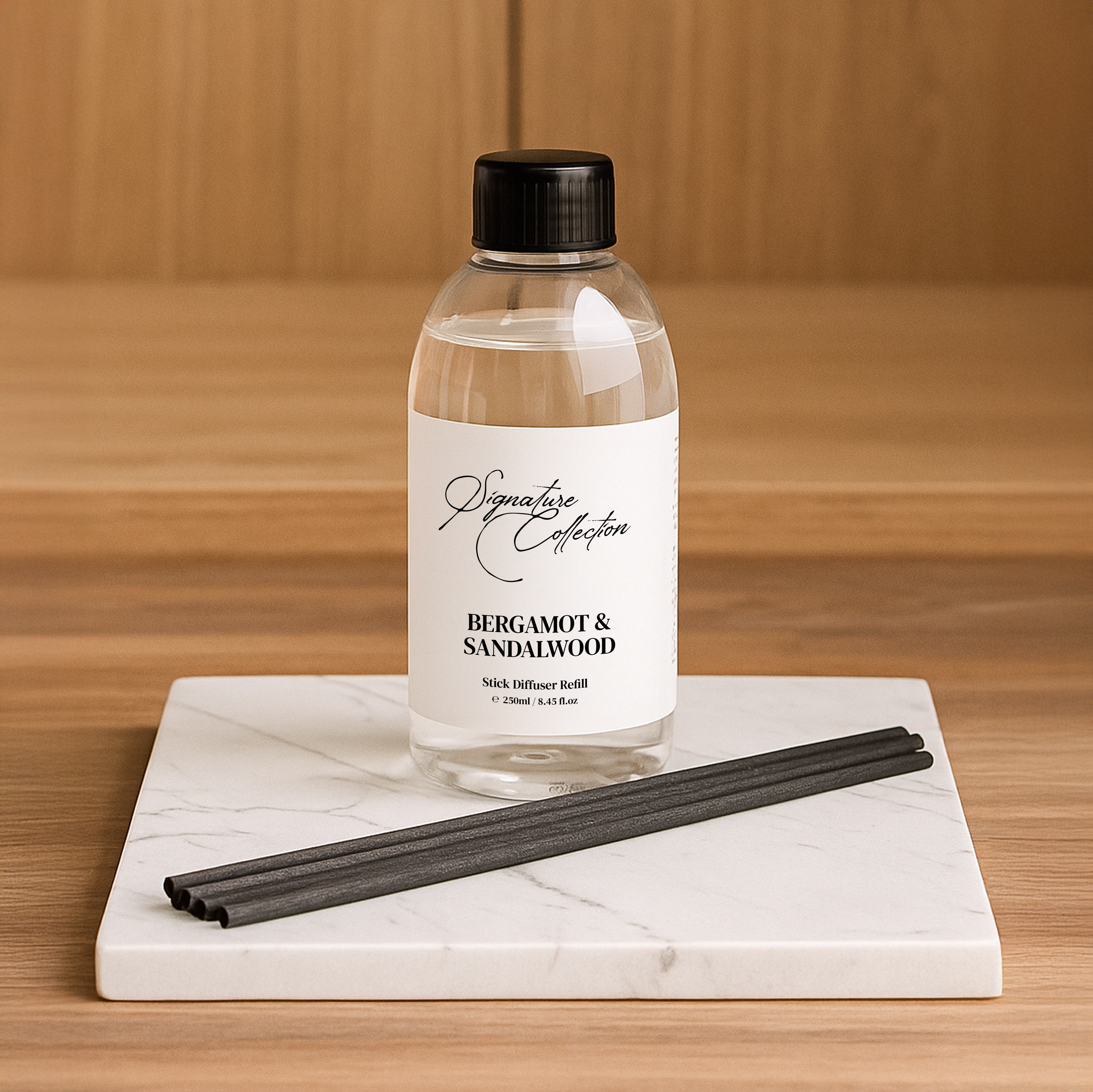 Bergamot & Sandalwood Stick Diffuser Refill, 250ml - Scenting